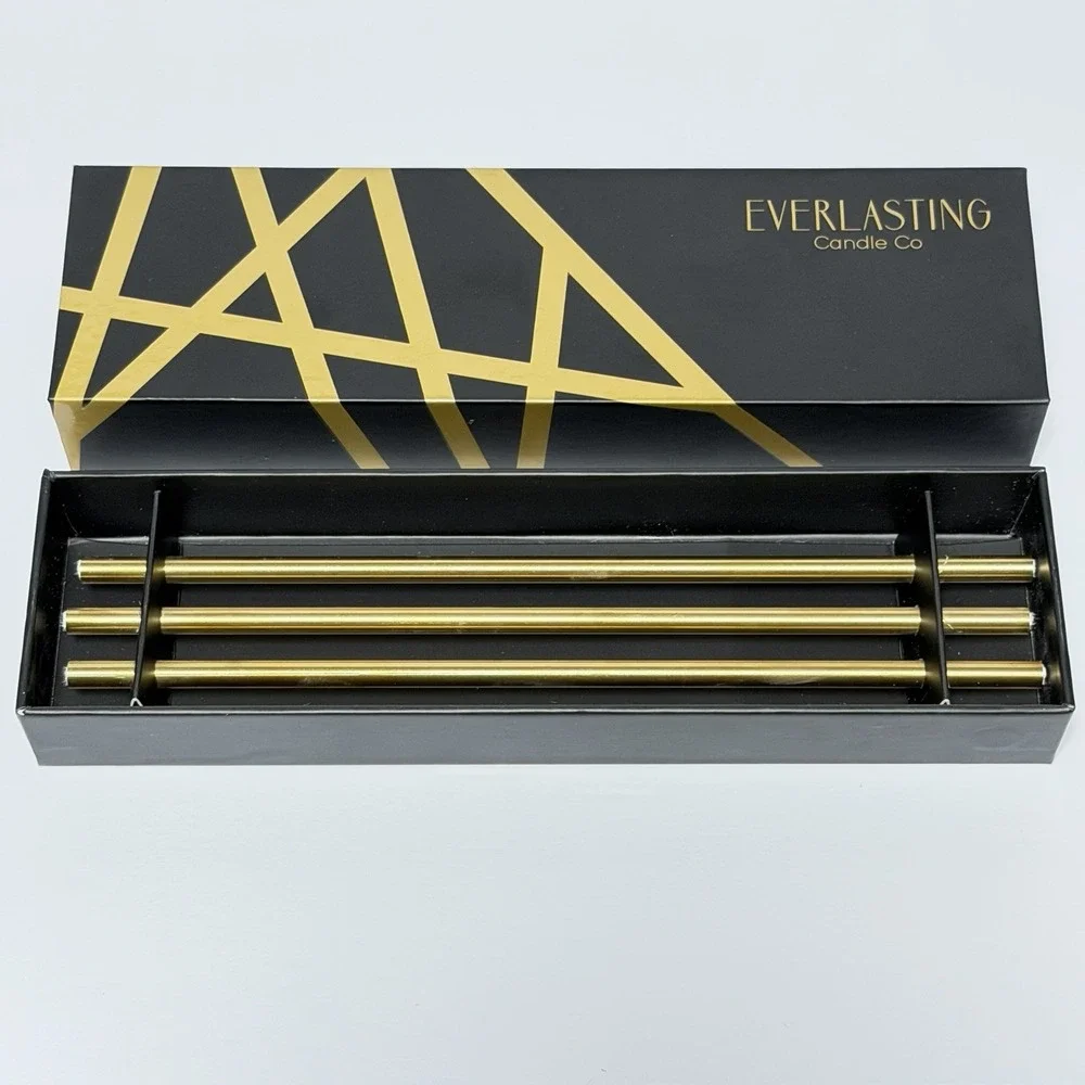 New Set Of 3 Everlasting Candle Metal Oil Candle Sticks 8